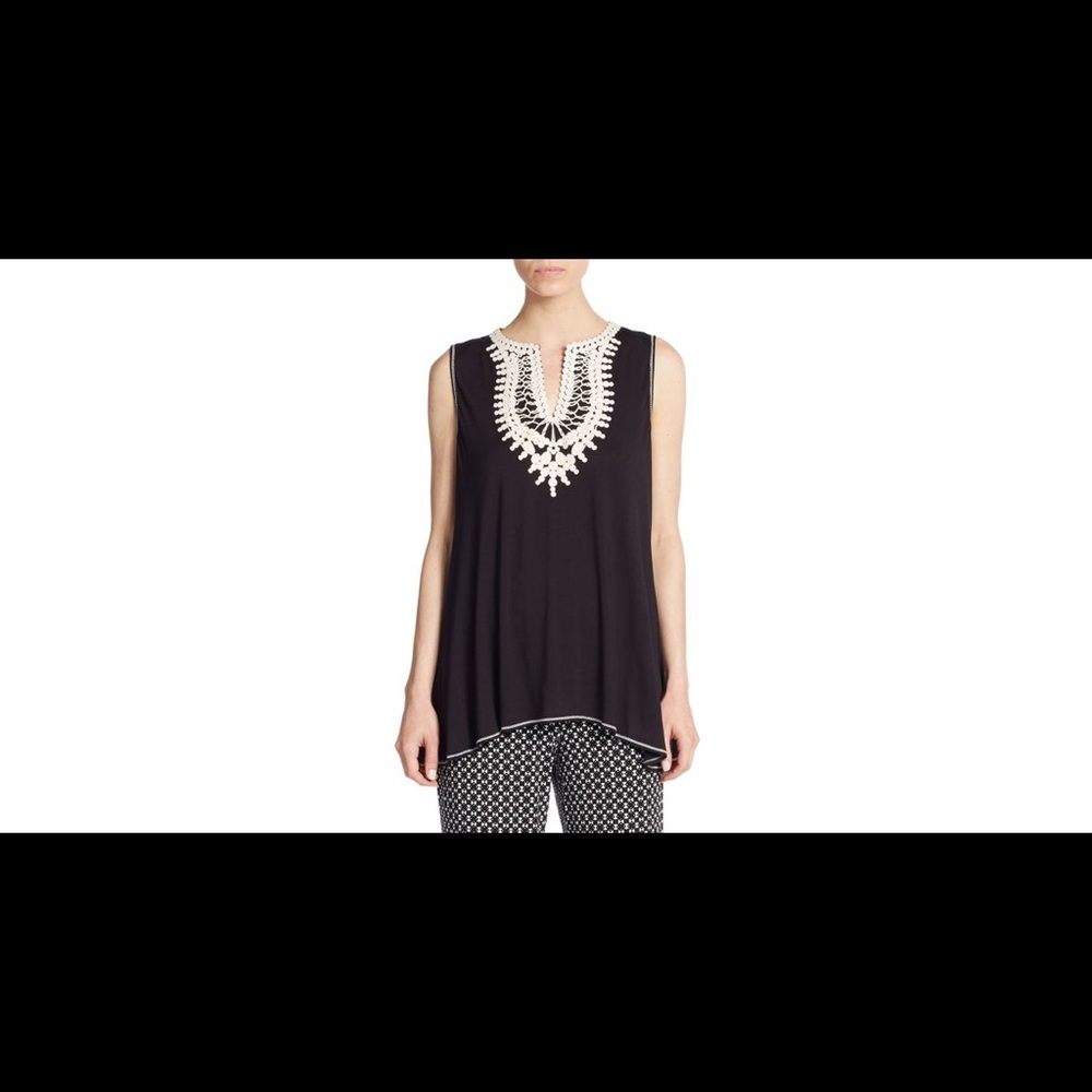 - Max Studio/ Embroidered Top